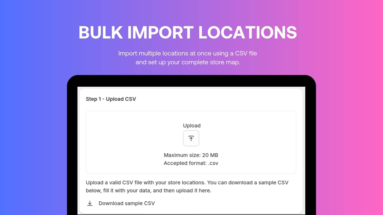 Import Stores in Bulk