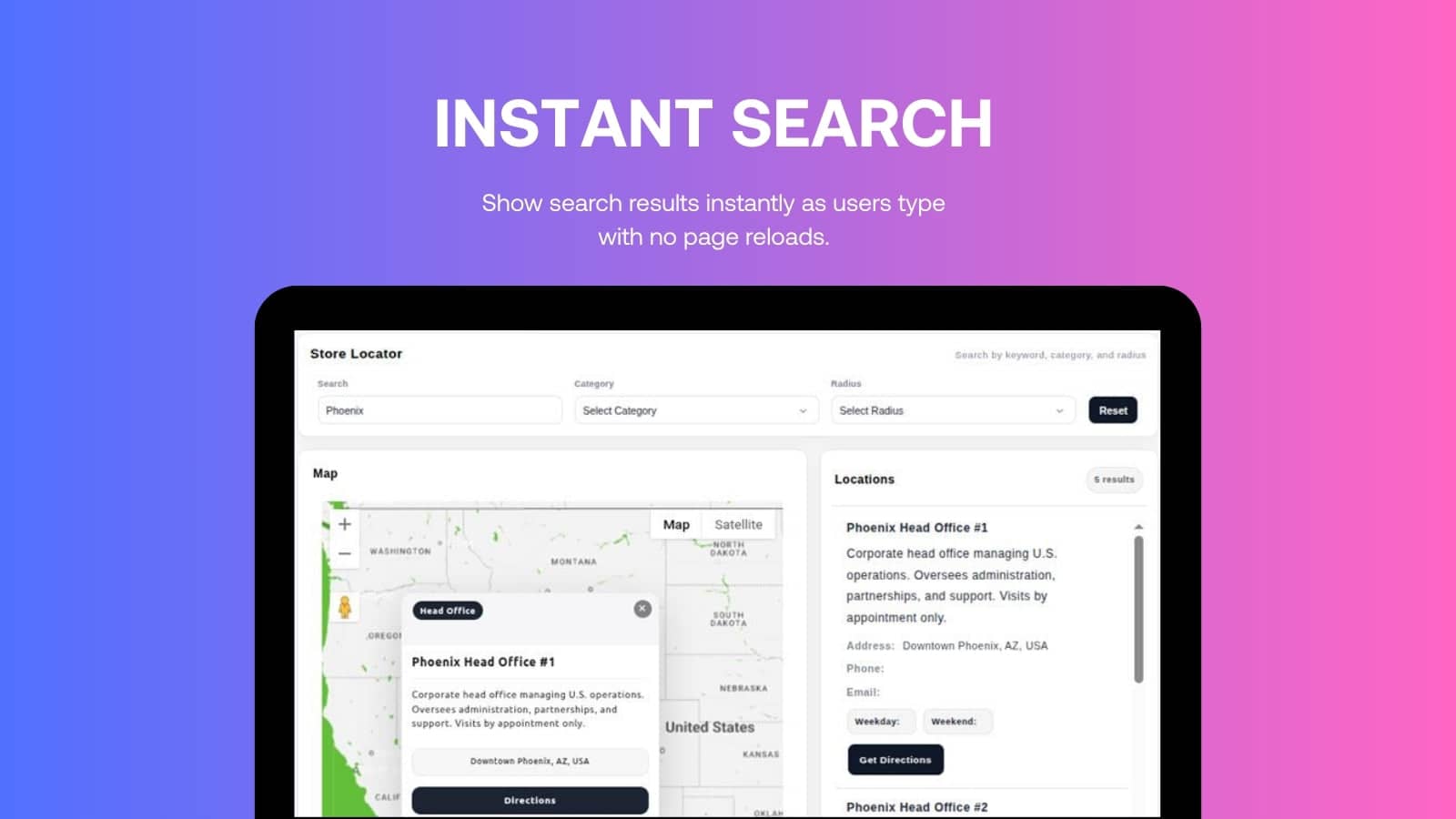 Instant Search as Customer Type
