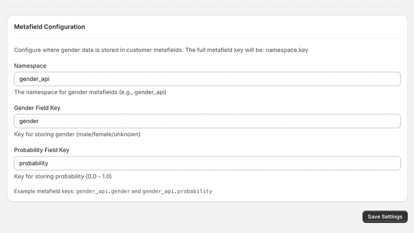 Customize how gender data is stored