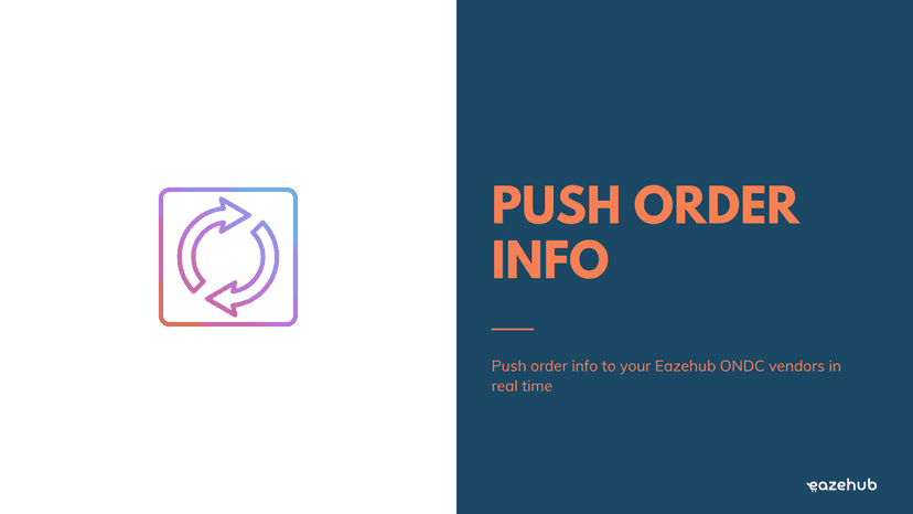 Push order info