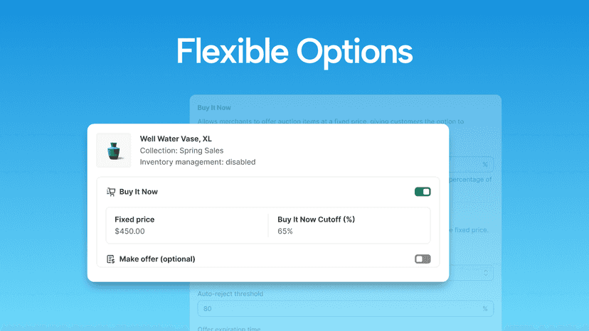 Flexible auction options for Buy it Now