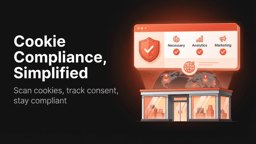 GDPR cookie compliance banner for online stores