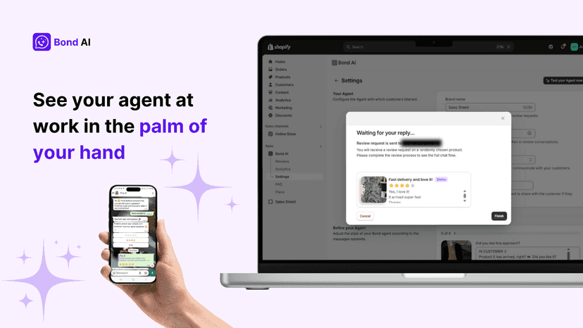 Test Bond AI agent by sending a demo message to your WhatsApp