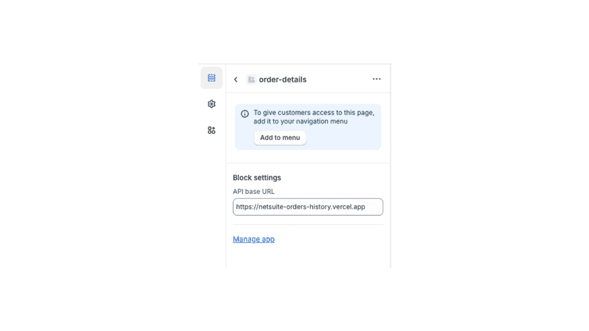 Order Detail Settings - mobile