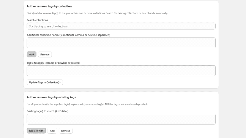 Bulk Add Tag Shopify By Collection