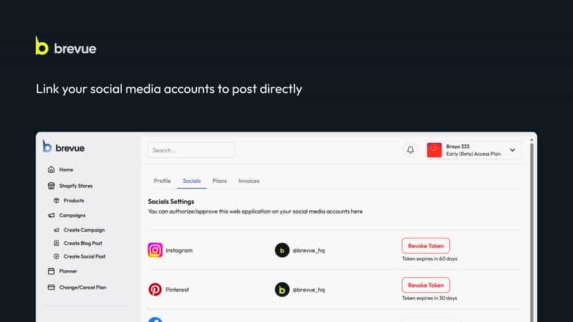 Link your social media accounts