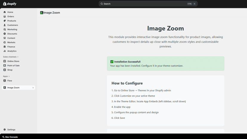 firwood Image Zoom Installation Page