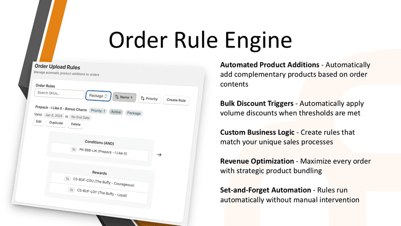 MB2BW - Order Rules