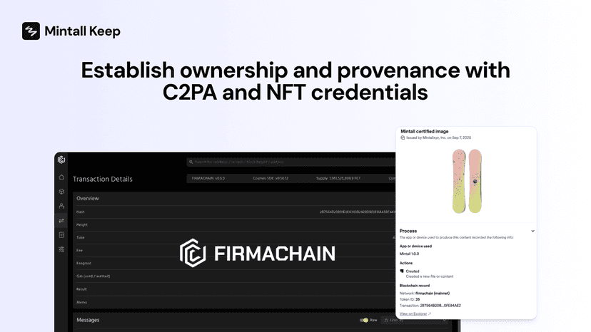 Establish ownership and provenance with C2PA and NFT credentials