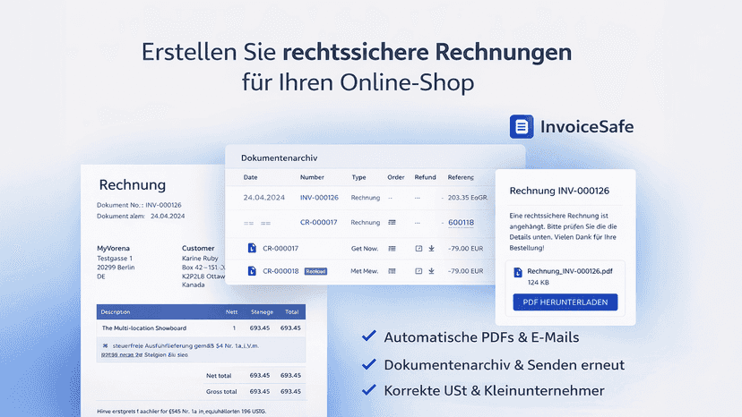 EU-konforme Rechnungen für deinen Shop