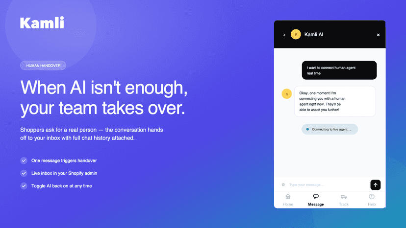 Human Handoff Live Chat
