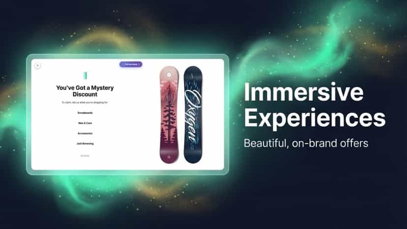 Fullscreen widget with mystery discount