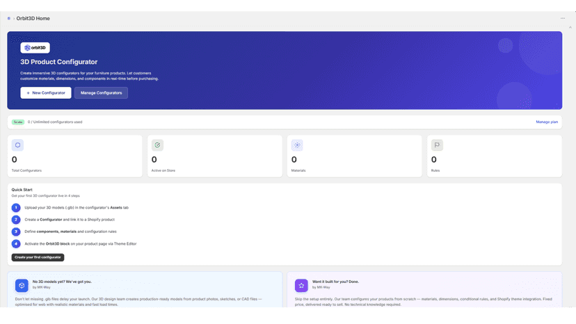 Orbit3D Dashboard