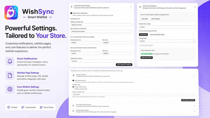WishSync - Smart Wishlist Settings