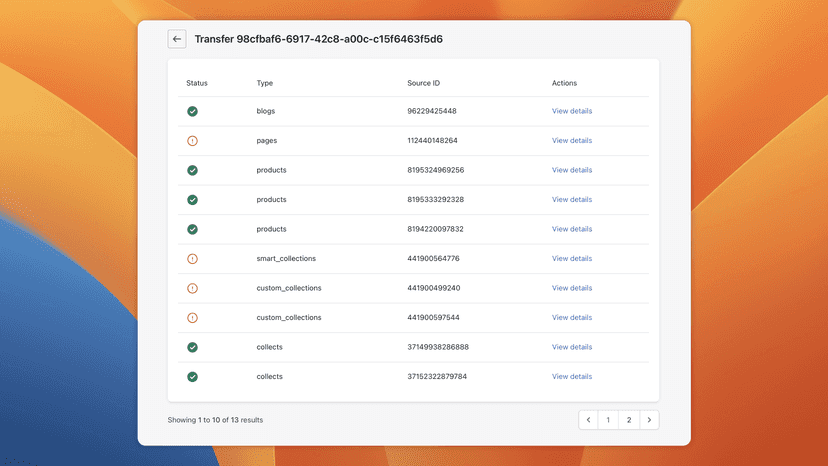 Transfer insights