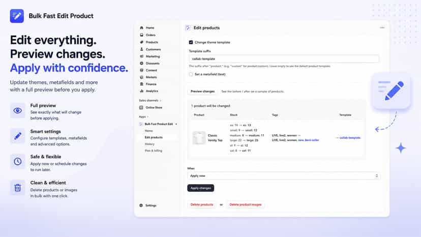 Preview your product change