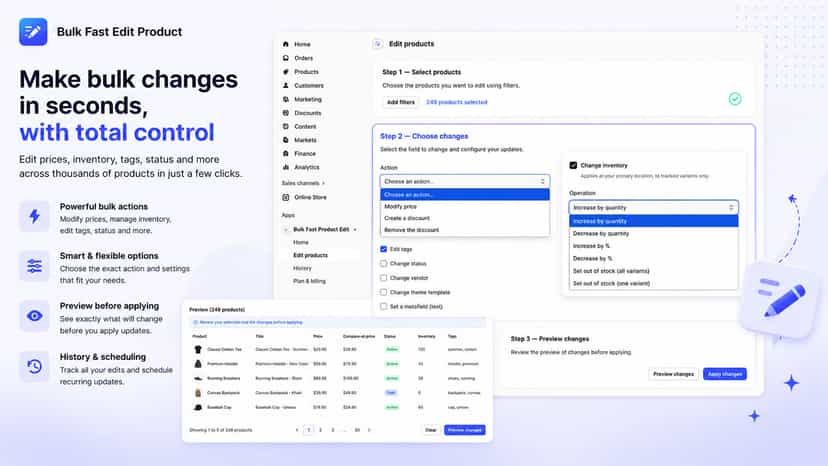 Select your product change
