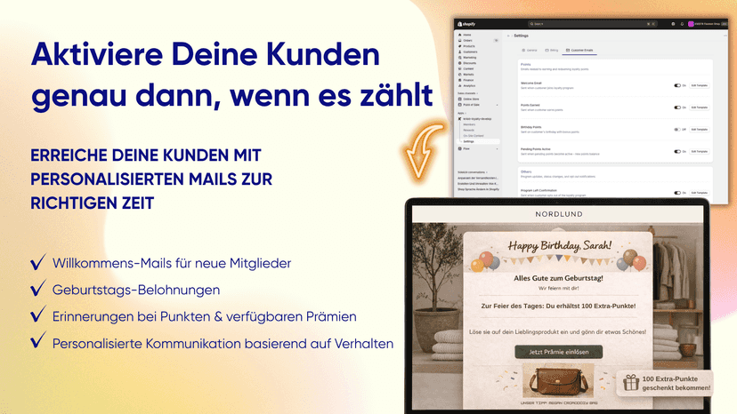 Personalisierte Loyalty-E-Mails zum richtigen Zeitpunkt versende