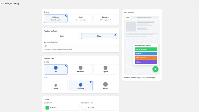 widget design