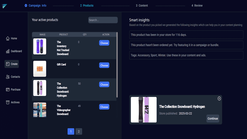 Shopify product page analysis