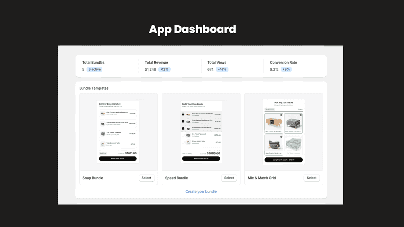 bundle builder app dashboard