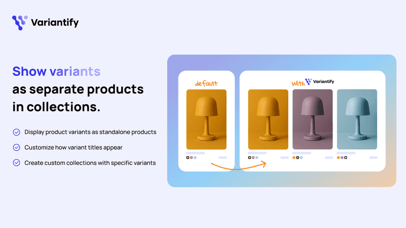 show variants as separate products on collections