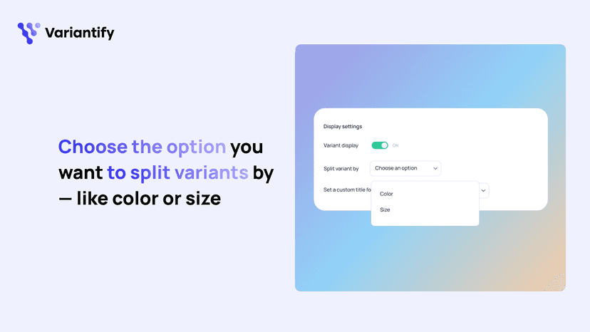 Split variants by