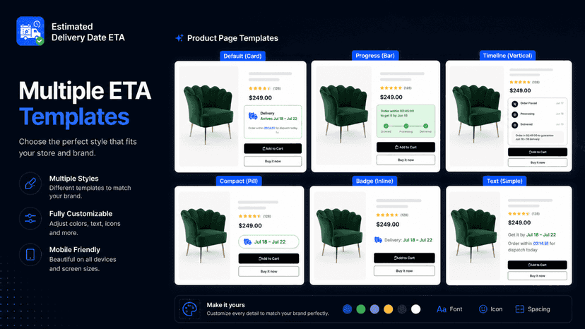 multiple ETA templates
