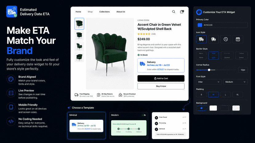 make ETA match your brand