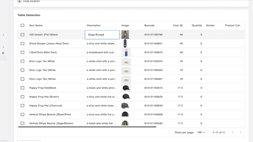 Edit Product Information