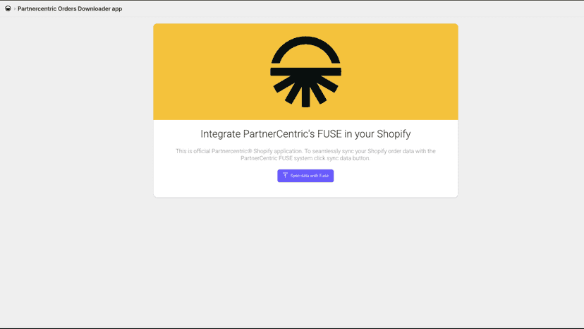 Main application page