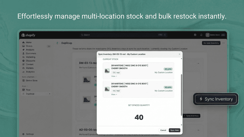 Effortlessly manage multi-location and bulk restock
