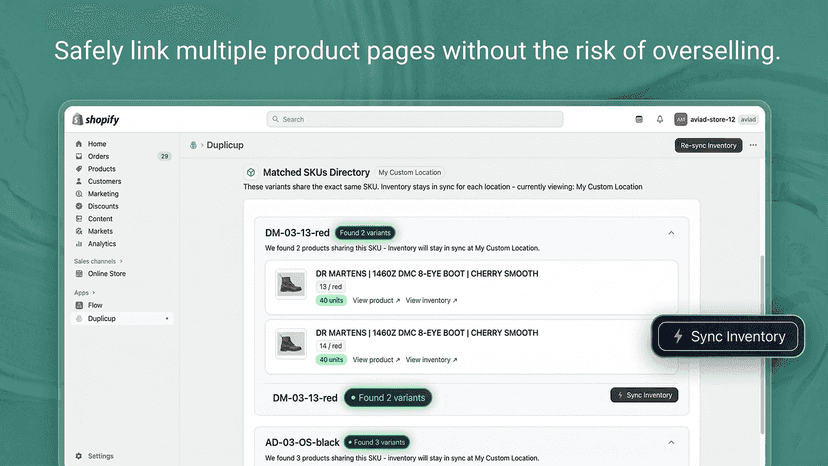 Safely link multiple product pages