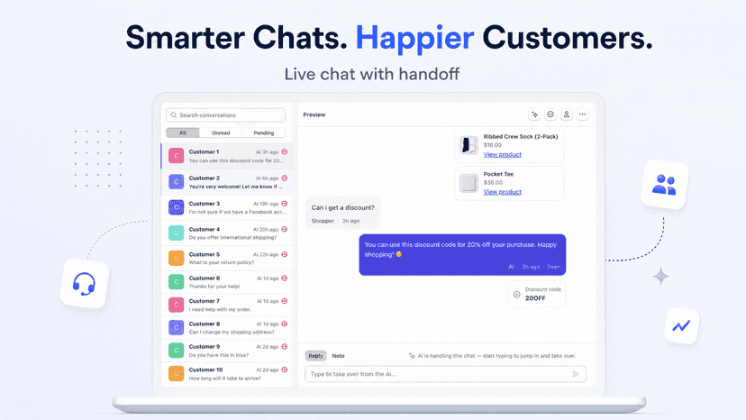Merchant inbox with human handoff