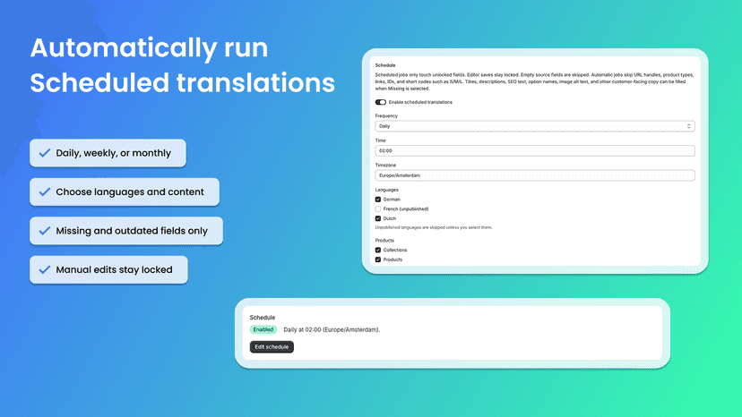 Automatically run Scheduled translations