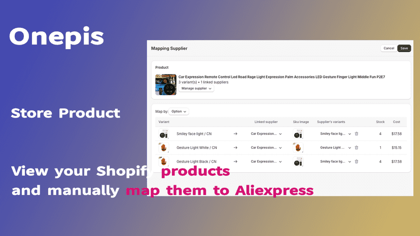 Easily link products with the right suppliers