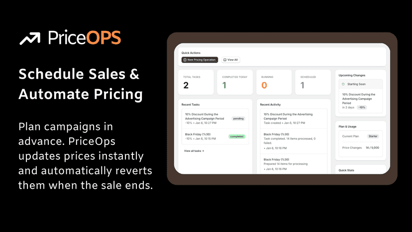 Schedule Sales & Automate Pricing