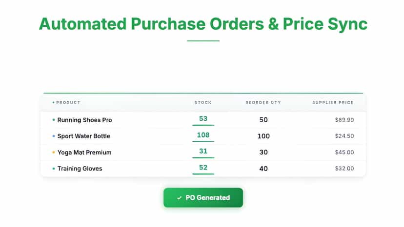 purchase orders and cost updates