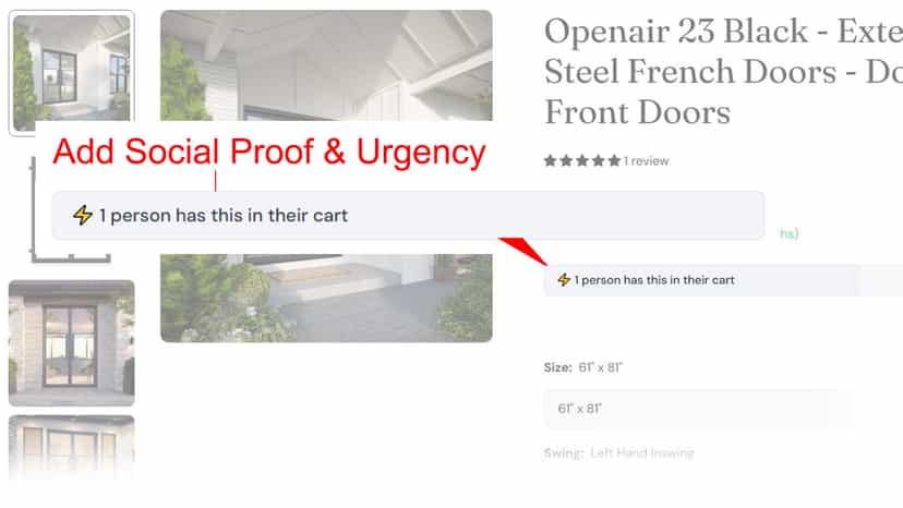 Create instant urgency and social proof