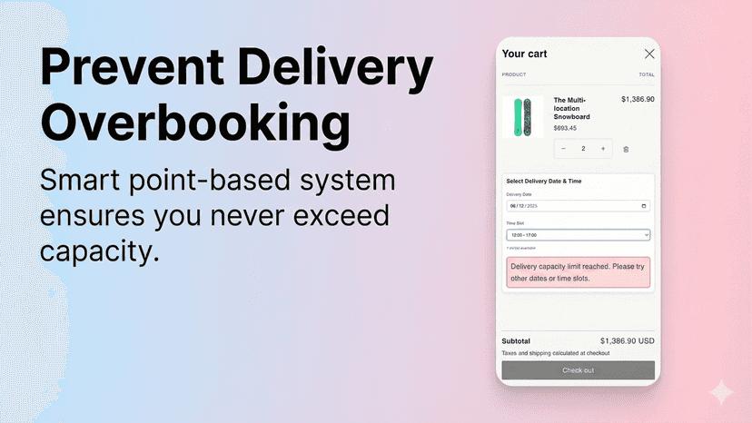 Prevent Delivery Overbooking