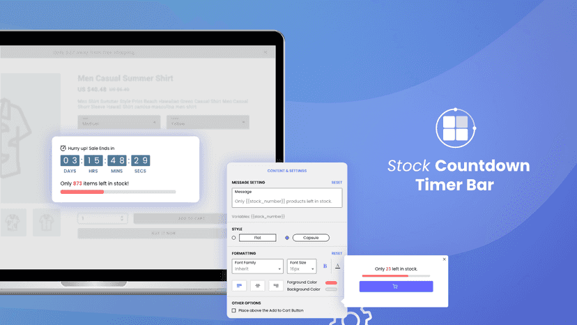 Stock Countdown Timer Bar