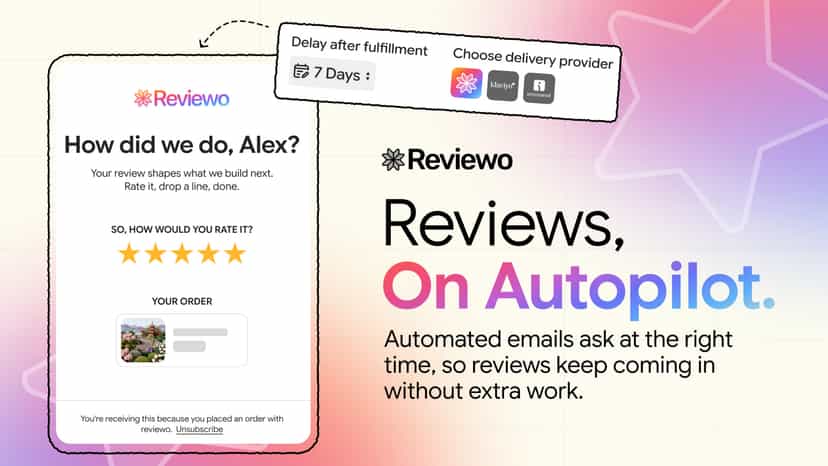 Automated review request email with star rating
