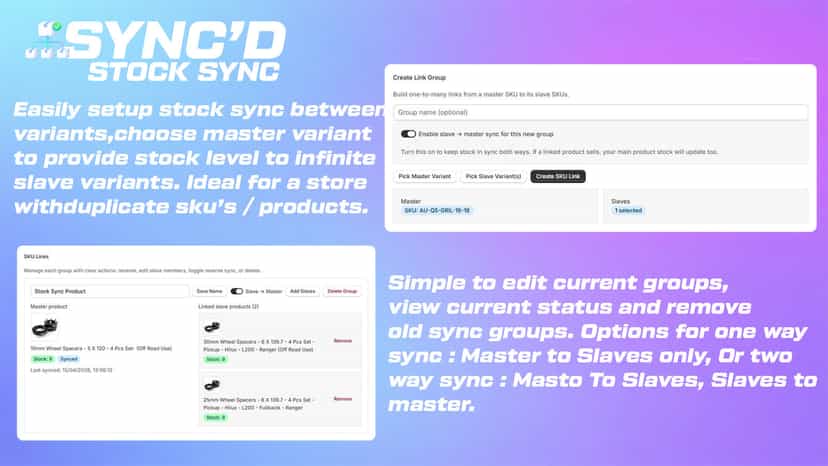 Sync'd Stock Sync