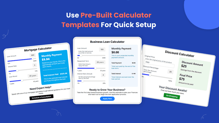 Pre-Made templates