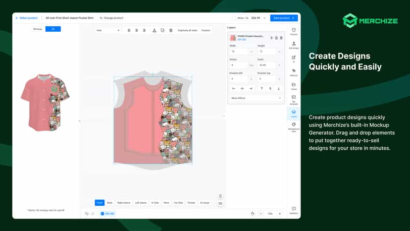 Merchize Shopify App Design Tool