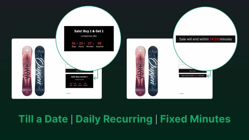 Till a Date and Fixed date of PeakPulse shopify countdown app