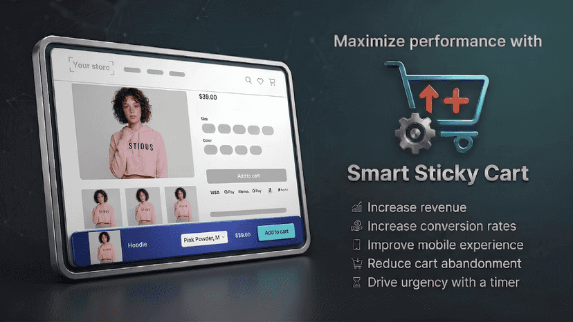 Premium floating sticky cart - add to cart with urgency features