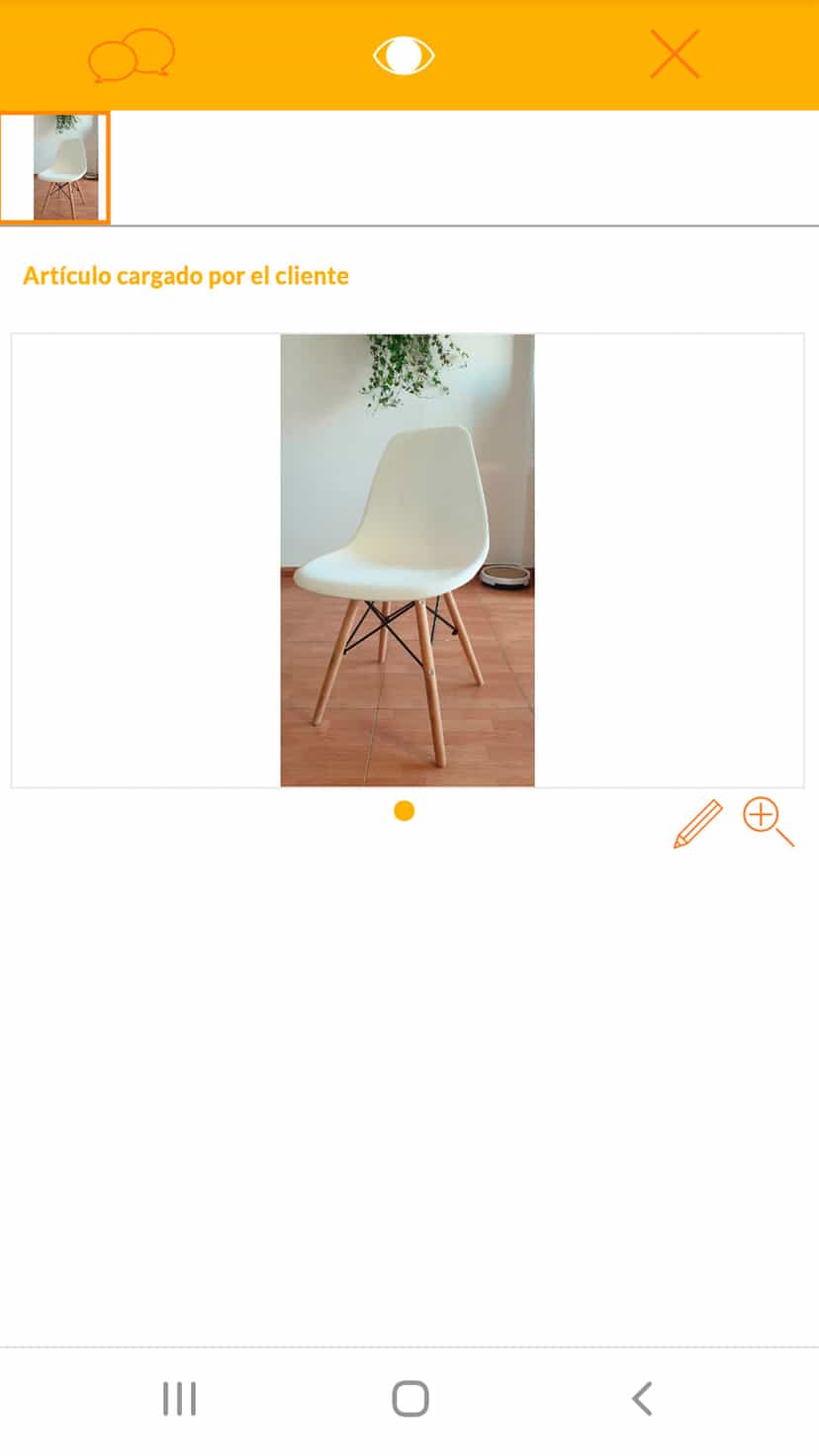 Coviewer with a customer's picture