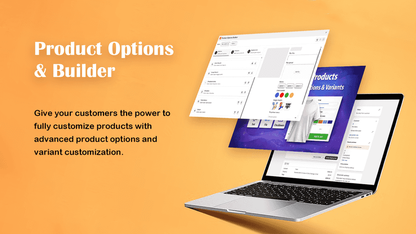 Product Options, Variant Options, Customizer