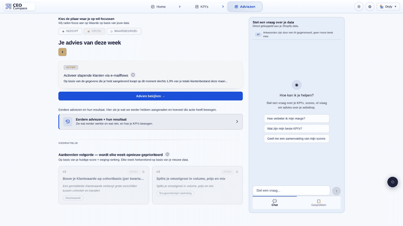 Adviezen voor jou shop